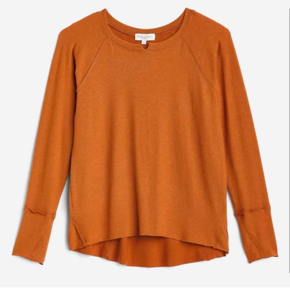 Michael Stars Madison Brushed Knit Top in Whiskey